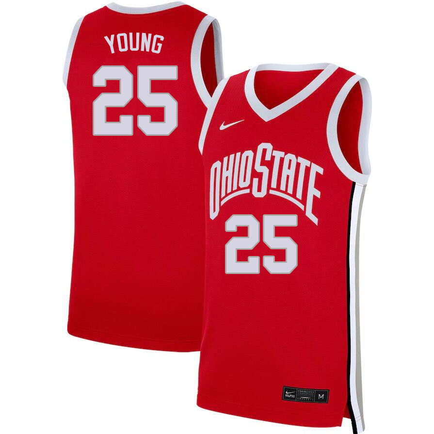 Men #25 Kyle Young Ohio State Buckeyes College Basketball Jerseys Sale-Scarlet